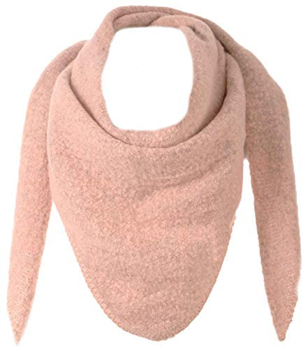 FASHION YOU WANT XXL Schal flauschig schal-tuch damen dicker dreieckstuch groß Wolle UNI Farben kuschelig (rosa)