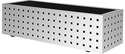 OFITURIA Jardinera para Exterior Grande Rectangular con Ruedas Macetero para Plantas Artificiales Apto para Parques y Jardines