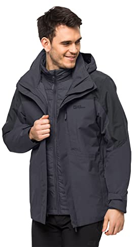 Jack Wolfskin Herren Romberg 3-in-1 M Jacket, ebony, XXL EU