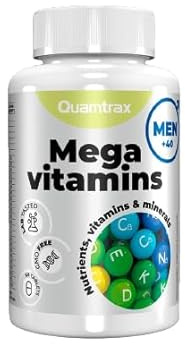 Quamtrax Nutrition - Mega Vitamins for Men - 60 cápsulas - Multivitaminas esenciales, refuerzo nutricional y bienestar diario