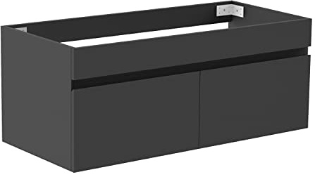Aica Sanitär Waschbeckenunterschrank 100 cm Unterschrank Waschtischunterschrank Anthrazit