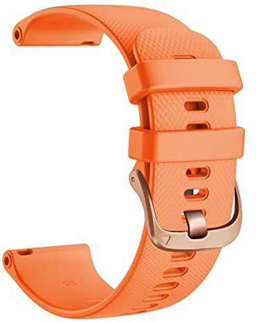 COEPMG Ersatz-Armband aus Silikon für Garmin Vivoactive 4S Smartwatch, Vivomove 3S, Venu2S, 18 mm, For Garmin Rey