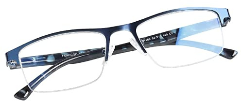 FONHCOO Halbrand Lesebrille Herren Halbbrille Damen Lesehilfe für Senioren Sehhilfe mit Blaulichtfilter Halbrandbrille
