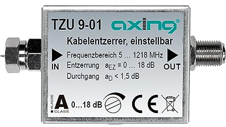 Axing TZU 9-01 Kabelentzerrer 5-1218 MHz | Für Kabelfernsehen CATV DVB-C DVB-T