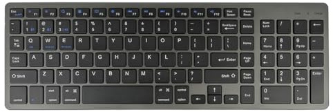 HDWR typerCLAW-BC100 Teclado inalámbrico Bluetooth con numérico | Teclas de función, forma ergonómica, ligero, alcance 10 metros, para PC