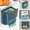 Gintan Foldable Hanging Trash Bin With Lid for Kitchen, Camping, Car, Bathroom, Office, Bedroom - 2.4 Gallon Rubbish Bin (Blau)