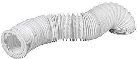 Ø 160mm Tuyau de Ventilation en PVC - HVAC 6m Longeur Conduit d'air - Tuyau Flexible de Sortie - Tuyau d'évacuation pour Sèche-linge Hotte Climatisation