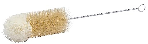 Gerlon - Flaschenbürste mit Aufsatz aus Baumwolle, reinigend und saugfähig – praktisch für Flaschen & Trinkflasche