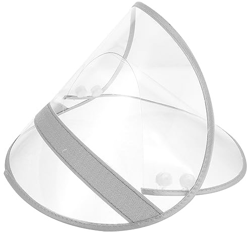 Toddmomy Ponchos Gesichtsmaske Regenjacke transparenter Schild Mützenrand für Regenponcho austauschbarer Gesichtsschutz Zubehör Wetterschutz Regenhut Schutzkappe Damen Abnehmbar Plastik