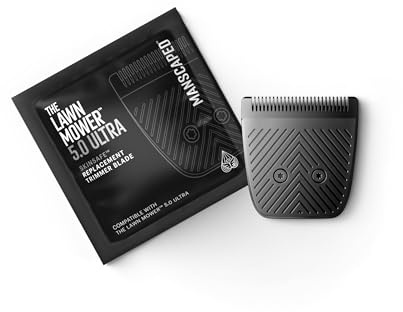 MANSCAPED® The Lawn Mower® 5.0 Ultra SkinSafe® Replacement Trimmer Blade - Groin Hair Trimmer Ceramic Blade Head Refill with Metal Guard, Snap-In Cartridge, 1 Pack