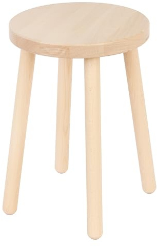 specwood Taburete de Madera - Taburete de Bar de Madera - Taburete pequeño - Taburete de Cocina - Puesto de Flores de Madera - Mesa de Centro pequeña - Haya Natural
