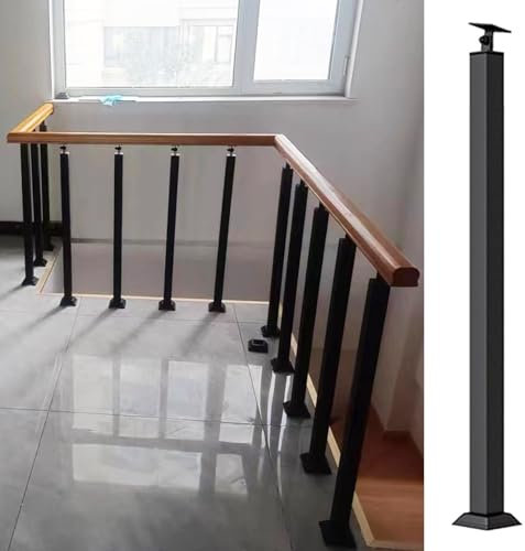 Geländer Außen/Innen Treppengeländer Winkelverstellbarer Treppengeländer/ Eisengeländerspindeln, Innenmetallbalustradenpfosten mit Schrauben, Schneidbare Treppenspindeln für Den Balkon Im Dachgeschoss