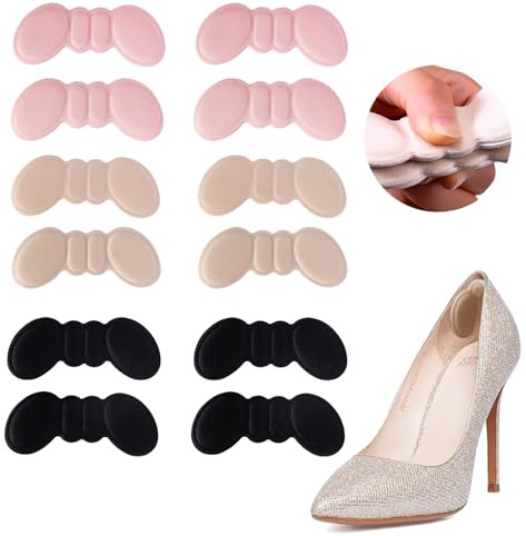 BSITSSS 6 Paia Proteggi Tallone per Scarpe, Salva Tallone per Scarpe Antiscivolo, Cuscinetti per Scarpe Morbide e Traspiranti, Ferma Tallone per Scarpe Farfalla, Cuscinetti per Tallone Donne Uomini