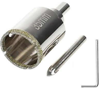 Scie Cloche Diamant 35mm Avec Foret Guide Centreur - Outil Pour Coupe de Carrelage, Verre, Céramique, Pierre Microcristalline, Granit
