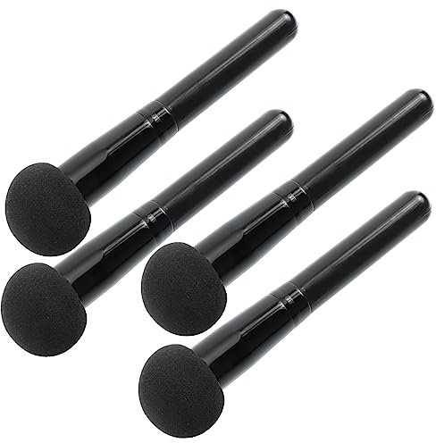 WOONEKY 4 Pièces Houppette De Maquillage Pour Fond De Teint Et Poudre Sèche Houppette Simple à Utiliser Pour Fille Pinceau Visage