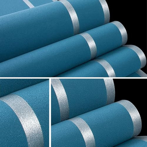 Tokenhigh Non-Woven Nordic Modern Wallpaper, Deerskin Suede Wall Paper with Horizontal Stripes, Non-Pasted 3D Wallpaper Roll, Minimalist Background for Living Room Bedroom Kitchen