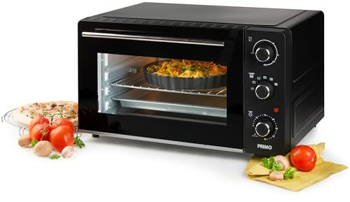 PRIMO PR255OV Four Autonome - Four à Convection avec Fonction Grill - 45L - 2000W - Noir