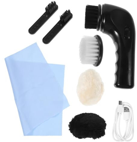 PACKOVE Spazzola Elettrica Per Scarpe Ricaricabile Kit Completo Per La Delle Scarpe Design Ergonomico Facile Da Usare Accessorio Pratico