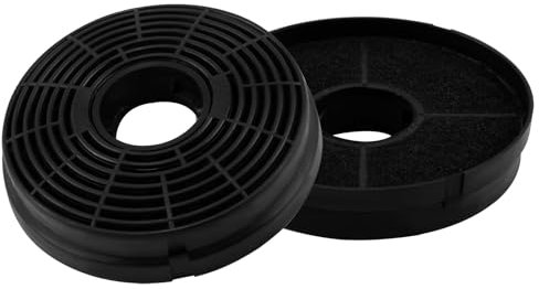 2PCS Carbon Filter for Cooker Hoods Compatible with Respekta Lamona HJA2480 HJA2908 LAM2401 Recirculating Carbon Charcoal Filters Replacement Extractor Vent Fan Easy Install Round
