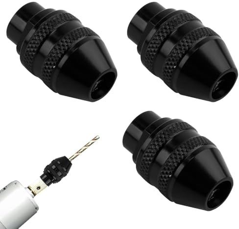3-teiliges Bohrfutter für Dremel, Schnellwechsel 1/32-1/8 ohne Schlüssel, für Dremel 4000, 3000, 8200, 800 und Plus, Universalfutter 1/32-1/8 für Heimwerker und Handwerk