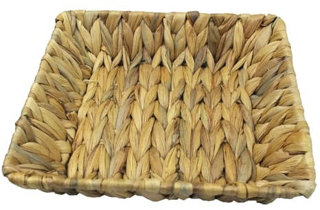 Square Water Hyacinth Tray - Great for Home Decor