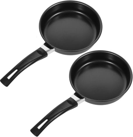 GRIRIW 2pièces Mini Poêle à Frire Antiadhésive Poêle De Cuisson Pour Œufs Crêpes Casserole Antiadhésive à Frire Pour Maison Restaurant