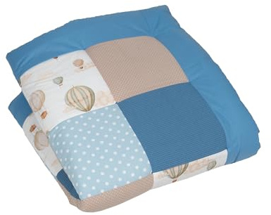 ULLENBOOM Krabbeldecke für Baby 100x100 cm - Dick und weich gepolstert | Außenmaterial: 100% Baumwolle, Alle Materialien OEKO-TEX zertifiziert, Made in EU, Schadstoffgeprüft und waschbar