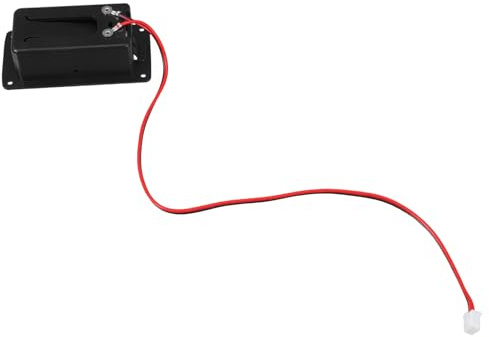 GALPADA Boîtier à Piles Pour Guitare Électrique 9 v Connecteur à 2 Broches, Compartiment Pour Micro Actif, Plastique Noir, Compatible Pièces De Rechange, Installation Facile, Usage Musical