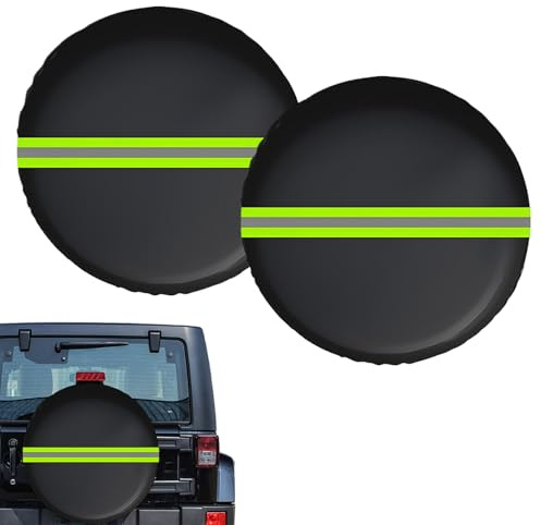 Anhängerabdeckung | Radabdeckungen Für Wohnwagen, Reflektierend, Staubdicht, Wasserdicht, UV-Schutz Für Reifen, Für Outdoor, Haus, Garage, Parken, Roadtrip, Camping, Wohnwagen - L Grün