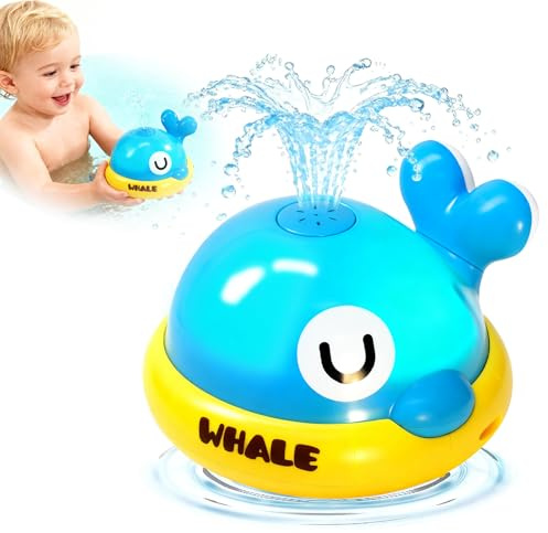 Venditer Baby Bath Toys, Light Up Bath Toys for 1 2 3 Year Old, Toddler Bath Toy with Colorful Lights, Birthday Gifts Boys Girls Kids