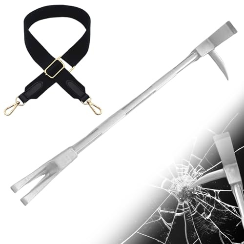 30-Inch Steel Halligan Bar, Firefighter Forced Entry Tool, Emergency Response Equipment.