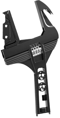 TCHETGIGZC Multi-Function Adjustable Wrench Aluminium Alloy Large Open Universal Spanner Repair Tool for Water Pipe Screw Bathroom Socket and Wrench