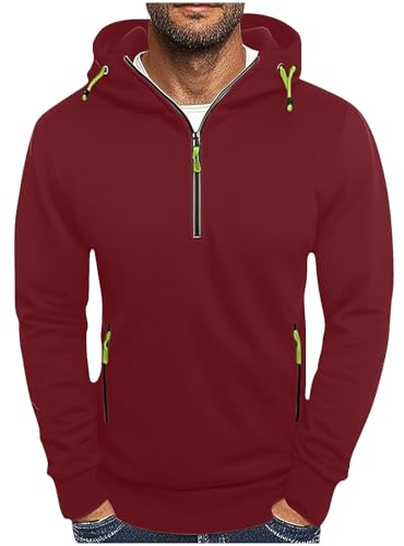 Felpa Con Cappuccio E Cerniera Tinta Unita Da Uomo Felpe Con Tasche E Polsini Elastici Leggera E Funzionale Giacca Sportiva Felpa Da Lavoro Maniche Lunghe Hoodie Sportiva Jogging Per Autunno E Inverno