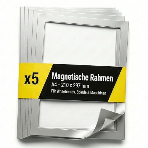 PREVIS Magnetrahmen A4 (210 x 297 mm) für Kühlschrank & Metallflächen – Magnetischer Bilderrahmen für Fotos, Dokumente & Notizen – Wiederverwendbarer Bilderrahmen Magnetisch für Küche, Büro & Schule