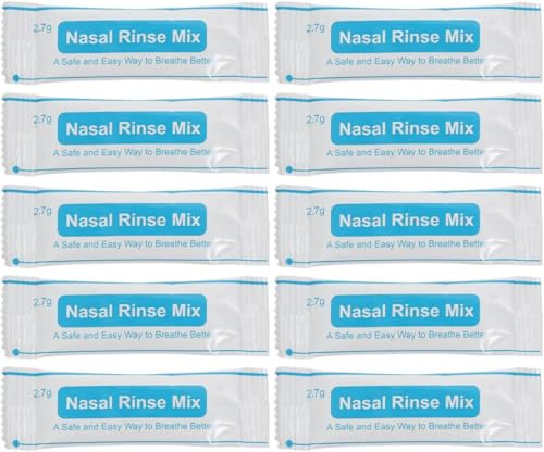 Lot de 40 sachets de sel de rinçage nasal isotonique à dissolution instantanée pour le soin des sinus et la protection de la cavité nasale, sans iode pour soulager les allergies