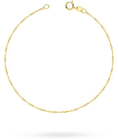 MARKO Armband Damen 375 Gold 17-19 cm Echtgold - Feines Goldarmband 9 Karat Damen Schmuck - Zartes Armband Gold Damen Elegant - Geschenk für Frauen