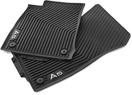 Audi Original A5 (B9 F5) Coupe Cabriolet premium gummi golvmattor 2 x fram gummimattor alla vädermattor svart 8W7061501 041
