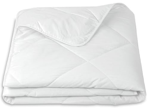 ZOLLNER Sommerbettdecke in 155x220 cm – Ultra leichte Einziehdecke - Wärmeklasse 2 - mit Rautensteppung - Füllung aus Polyester - waschbar bis 95°C - Hotelqualität - Oeko Tex® Zertifiziert