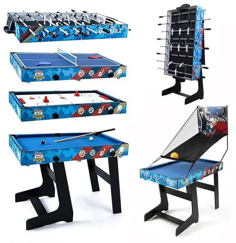 HLC 5 in 1 Multifunktions Tischspiel mit Billiardtisch Tischkicker usw.
