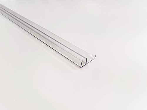 KRISTHAL Schiebetürdichtung hochtransparent, Überlappungsdichtung aus Polycarboat, senkrecht mit 90°-Lippe, Duschdichtung für 8 Glas, Dichtlippe mit 200 cm Länge - Art.Nr. S004-fin15.8.200