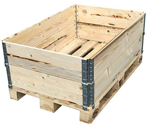 Systafex® Aufsatzrahmen Holzaufsatzrahmen Palettenrahmen Hochbeet Pflanzenbeet Holzrahmen faltbar, steckbar & stapelbar (2X Palettenrahmen 120x80)