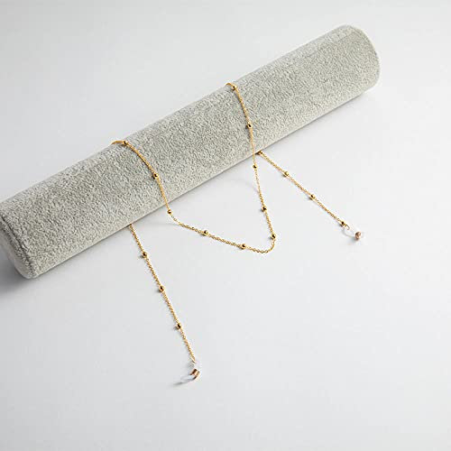 YUNHOME Sonnenbrillenkette Brillenkette Brillenband Brillenschnur Metall Fackelkette Tintenspiegel Hängende Kette Hängende Kette Brille Kettengläser Seil Anti-Rutschverlust-Nachahmungsgold.