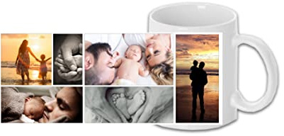 mavi printart - TAZZA PERSONALIZZATA CON STAMPA FOTOGRAFICA COLLAGE DA 1 A 10 FOTO (10 FOTO)