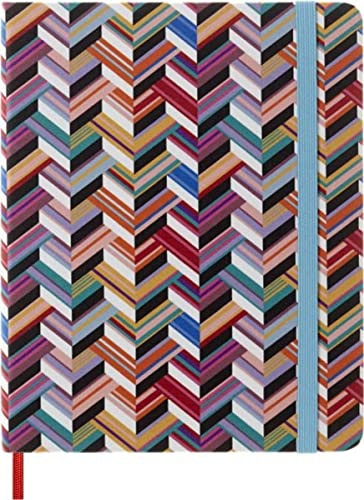 Moleskine - 12-monatiger Wochenplaner, Wochenkalender 2023, Missoni Limitierte Edition, Mehrfarbiges Design, Canvas Hardcover, Großformat 13 x 21 cm