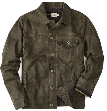 Huckberry Men's Flint and Tinder Flannel-lined Waxed Trucker Jacket Flint and Tinder Flannel Lined Waxed Trucker Jacket (pack of 1)
