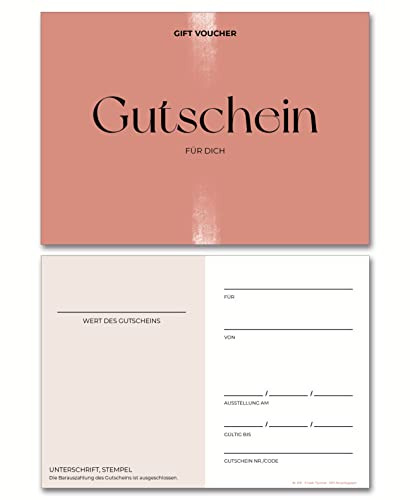 Frank Paperman® 60 Gutscheine zum Selbst Ausfüllen Bonuskarten für Kunden Salon Beauty Kosmetik Nagelstudio Friseur Kundenkarten Treuekarten Stempelkarten Rosa Design