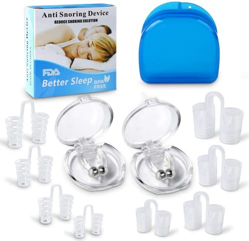 Anti ronquidos, Dilatador Nasal Anti Ronquidos Clips Nasales Magnéticos, Dilatadores Nasales Silicona con Imán Mejora la Respiración para Ayudar a Dormir Mejor