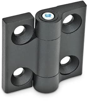 Ganter standardelement | gångjärn | justerbar friktion | justerbart vridmoment | friktionsmotstånd | GN 437-ZD-40-40-A-SW | zinkgjutning | 40 x 40 mm