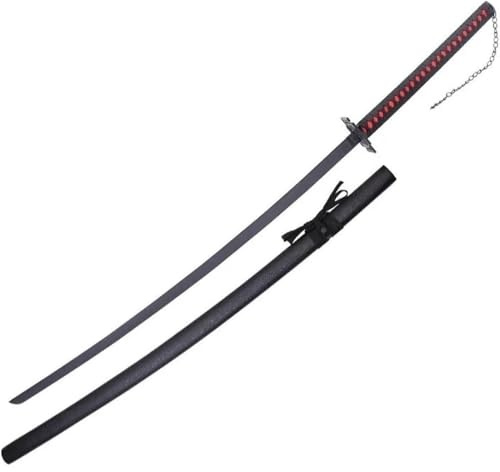 Cosplay Prop Replica Bleach Ichigo Tensa Zangetsu Wooden Sword | XL 140cm, Detailed Black Blade with Silver Edges | Role-Playing, Halloween, and Collectors | Perfect for Cosplay