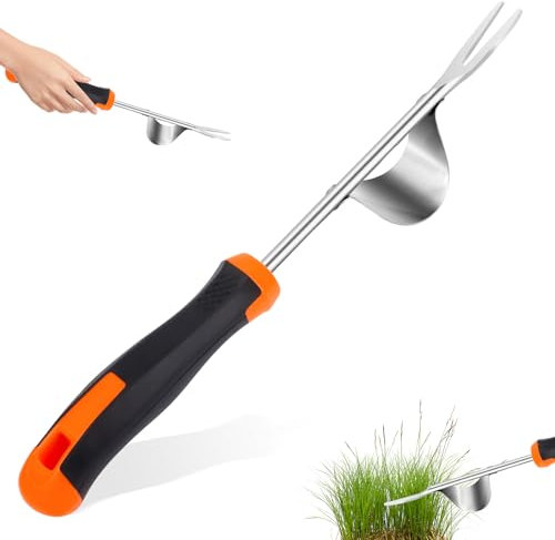 MXTIMWAN Unkrautstecher Edelstahl,Unkrautjäter, Handjätgerät für den Garten,Manuelles Unkrautjätgerät aus Edelstahl,Manueller Weeder Löwenzahnzieher,Handjätgerät zum Graben, Jäten, Lösen (1 Stück)